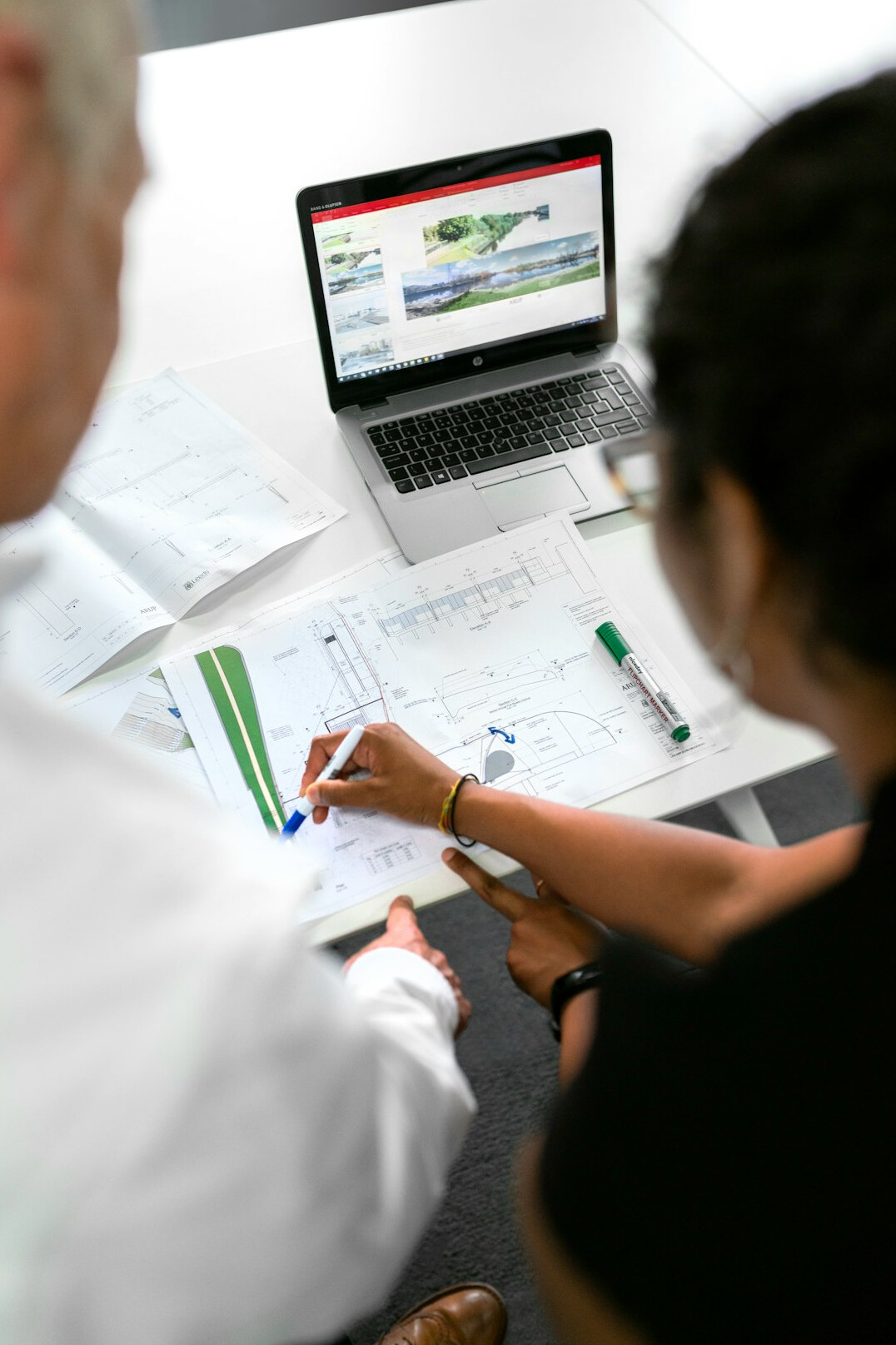 business team analyzing charts