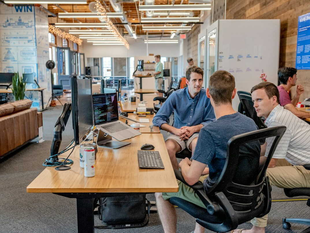 team working on insurance software